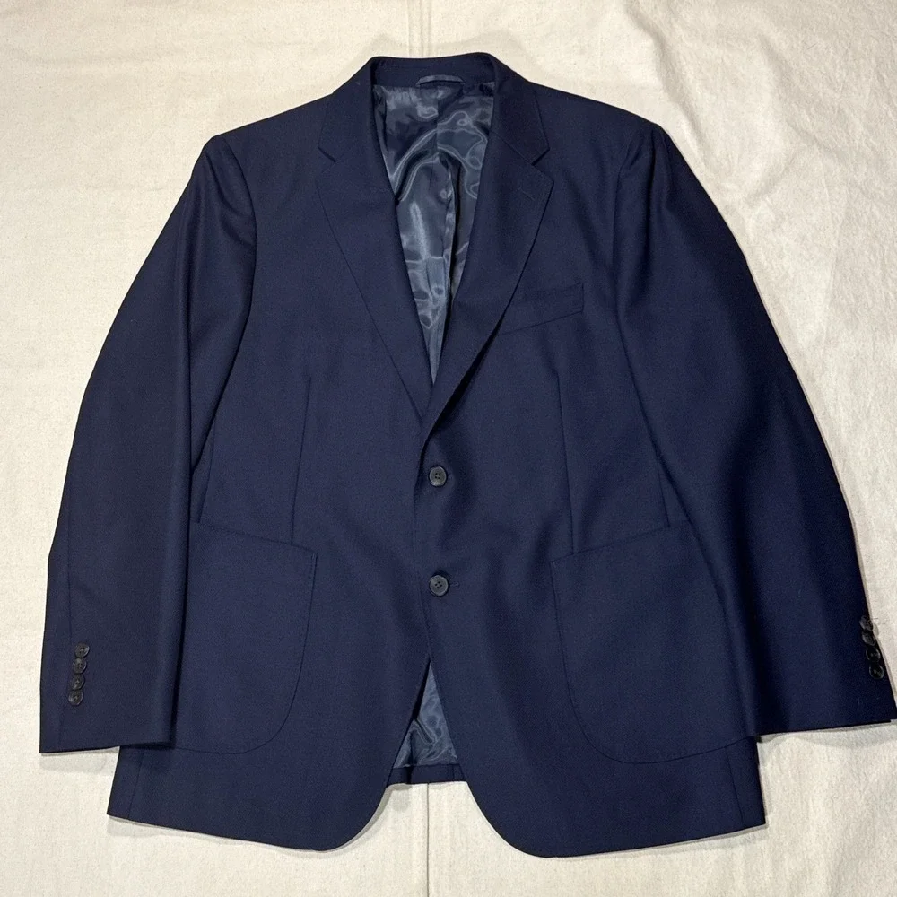 Rodd & Gunn Blue Cotton Sport Fit Blazer Men XL Modern Jacket 100% Wool